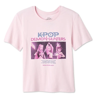 T-shirt à imprimé graphique Les Guerrières de la K-pop pour filles