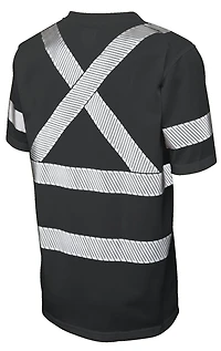 TOUGH DUCK Men's Short Sleeve Safety T-Shirt with Segmented Stripes