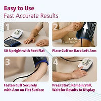 Physio Logic Essentia+ Clinically Accurate, Affordable Blood Pressure Monitor for Home Use, Easy 1-Touch Operation, Premium XL Display, 2-User, 120 Readings, Wide Cuff (22–42 cm), Compact Carry Case