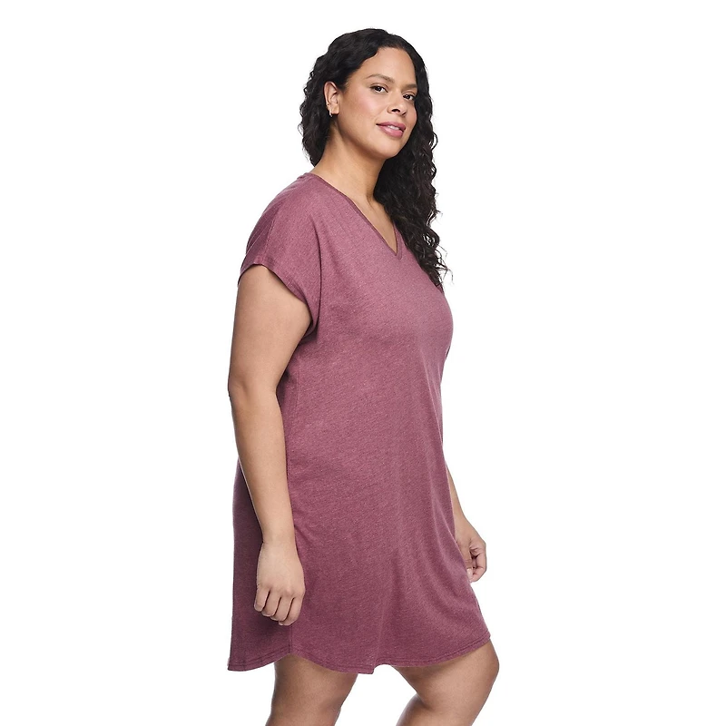 Chemise de nuit à encolure en V George Plus pour femmes