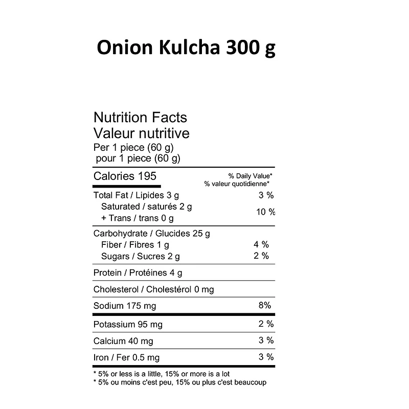 Kulcha aux oignons et à la ciboulette Frontier Bakery
