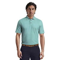 Polo de golf Ben Hogan Performance pour homme à manches courtes et motif jacquard diamant