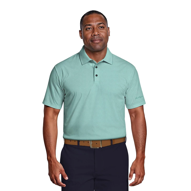 Polo de golf Ben Hogan Performance pour homme à manches courtes et motif jacquard diamant