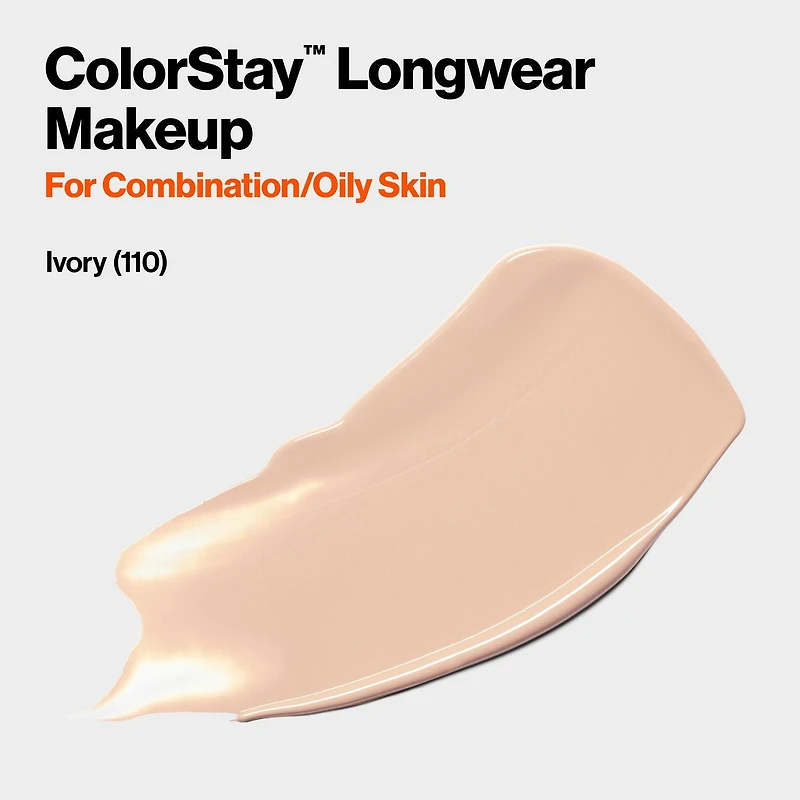 Fond de teint longue tenue Revlon Colorstay™ pour peaux mixtes à grasses, 30 ml Couvrance mi-mate FPS 15