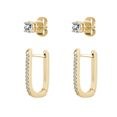 Luxury Designs Gold tone earring Duo