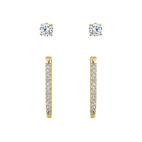 Luxury Designs Gold tone earring Duo