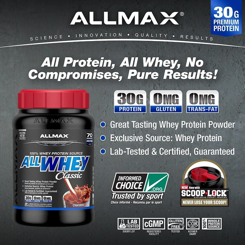 Allmax Allwhey Classic  Whey Protein Chocolate Powder