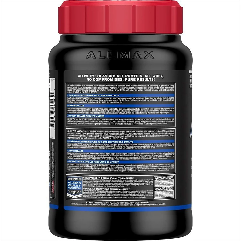 Allmax Allwhey Classic  Whey Protein Chocolate Powder