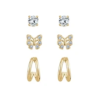 Luxury Designs Gold-plated earring Trio