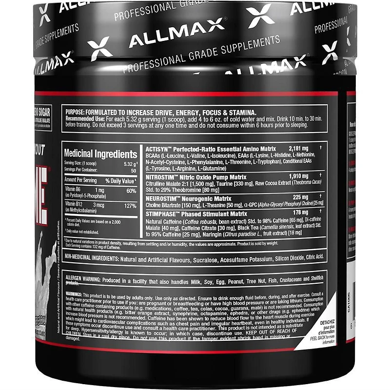 Allmax Muscleprime Prime Pre Supplément Poudre Supplément