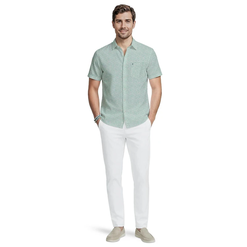 IZOD Chemise à manches courtes boutonnée Breeze