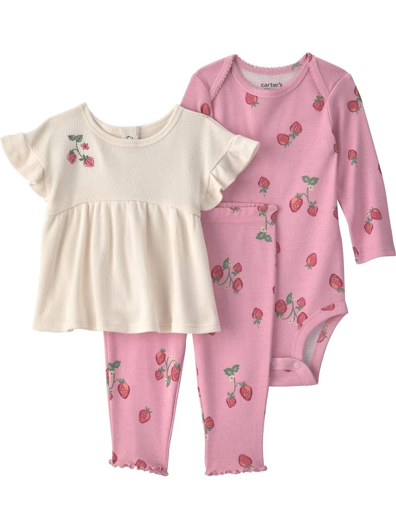 Ensemble pantalon 3 pièces Carter's Child of Mine pour bébé fille