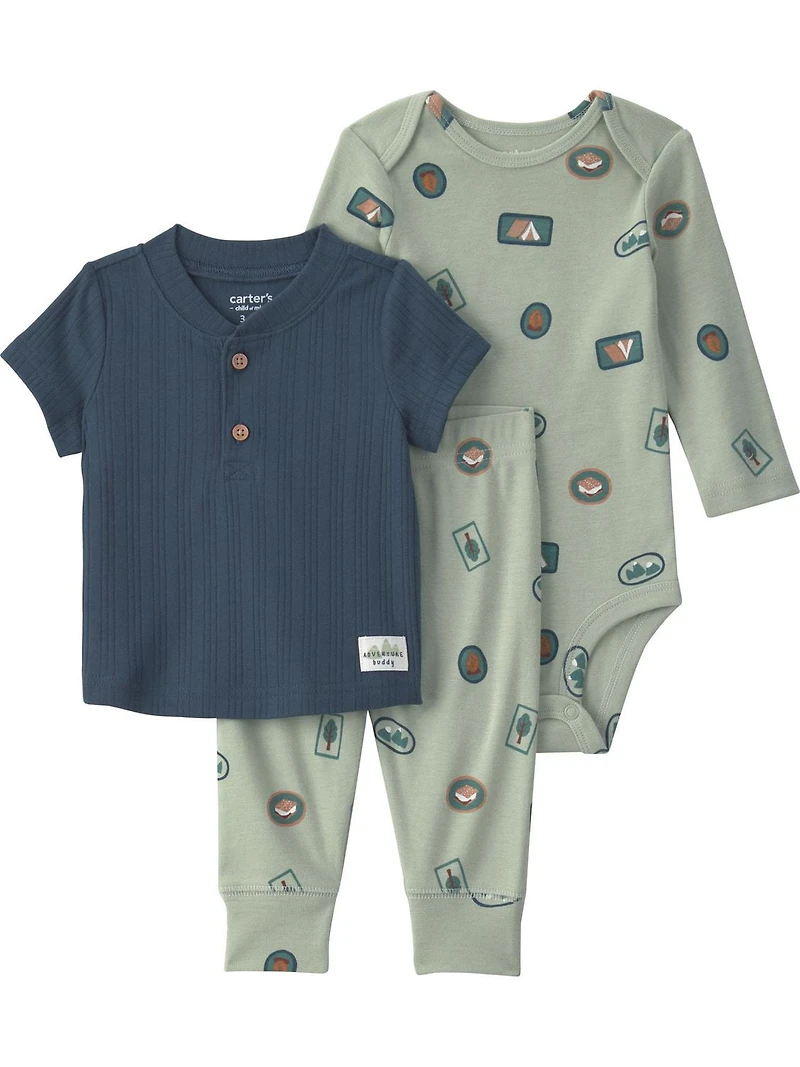 Ensemble pantalon 3 pièces Carter's Child of Mine pour bébé garçon