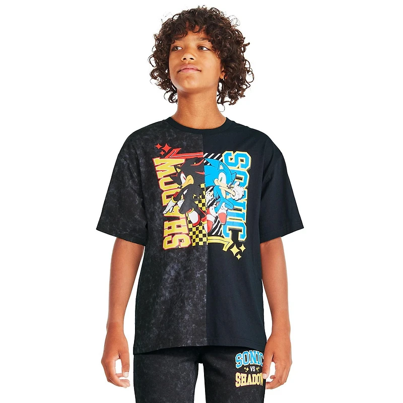 T-shirt à manches courtes Sonic le hérisson pour garçons