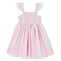 Robe arc-en-ciel George pour petites filles