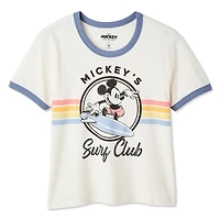 Disney Women's Mickey and Friends Ringer T-Shirt