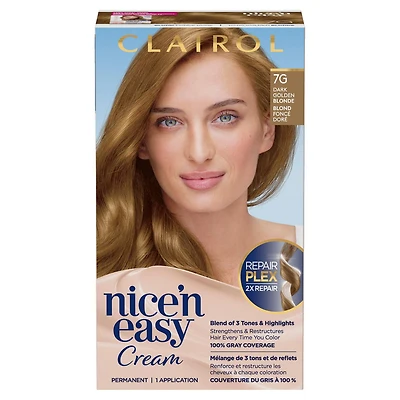 Clairol Nice'n Easy Permanent Hair Dye, 100% Gray Coverage