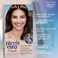 Clairol Nice'n Easy Permanent Hair Dye, 100% Gray Coverage