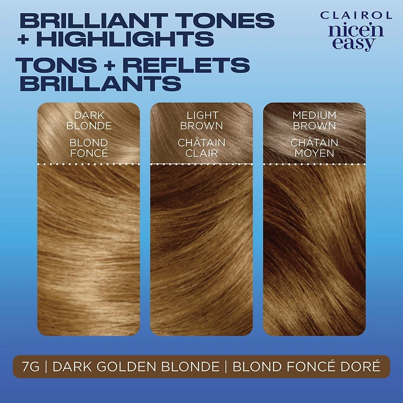 Clairol Nice'n Easy Permanent Hair Dye, 100% Gray Coverage