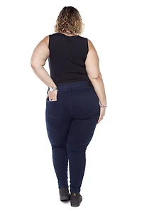 Frankie & Stella ™  Jegging à Enfiler - TAILLE PLUS - Lavage à Rinçage Indigo Foncé 16W - 26W