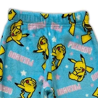 Pokemon L'ensemble de pyjama 2 pièces pour filles comprend un haut à manches longues à col rond et un pantalon assorti sur toute la longueur avec une taille élastique