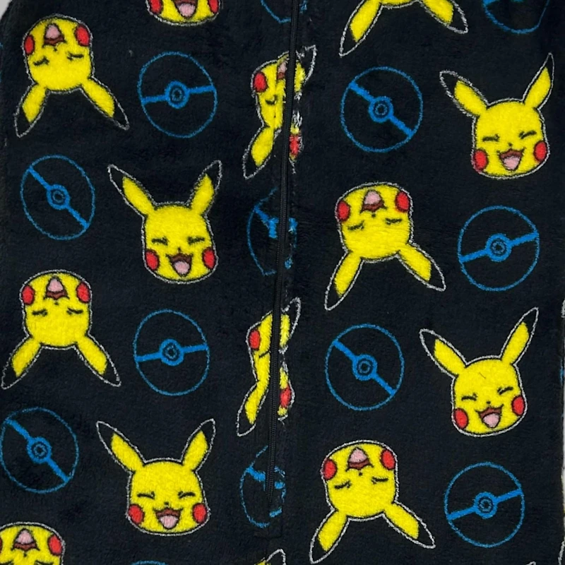 Pokemon Boys Onesie plush soft long sleeve with crewneck and zip up closure and comfortable cuffs on both the wrists and ankles, to keep the onesie from riding up