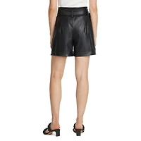 Mexx Women's Faux Leather Belted Shorts