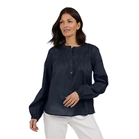 CHAPS LS YOKE BLOUSE