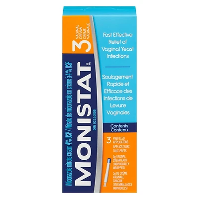 Monistat® 3 Crème Vaginale. Crème vaginale Monistat® 3