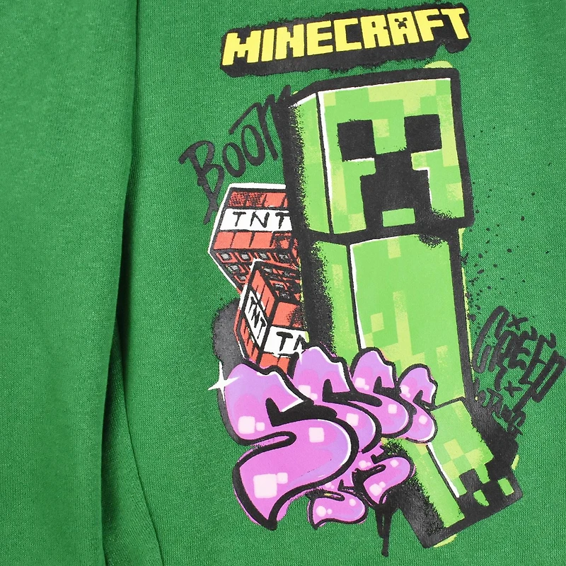 Boys Minecraft Creeper on Wall Shorts