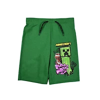 Boys Minecraft Creeper on Wall Shorts