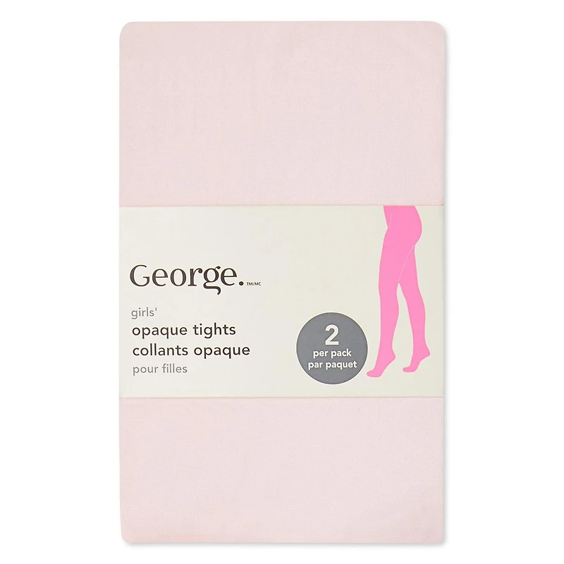 Lot de 2 collants opaques George pour filles Tailles 4-12
