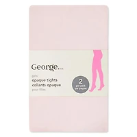 Lot de 2 collants opaques George pour filles Tailles 4-12