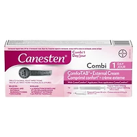Canesten Combi 1 Day ComforTAB Yeast Infection Vaginal Tablet and External Cream, 1 Treatment