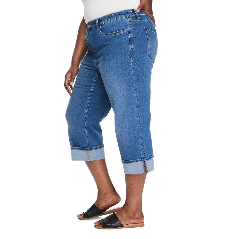 Jean écourté à jambe droite et revers Lane Bryant Plus pour femmes