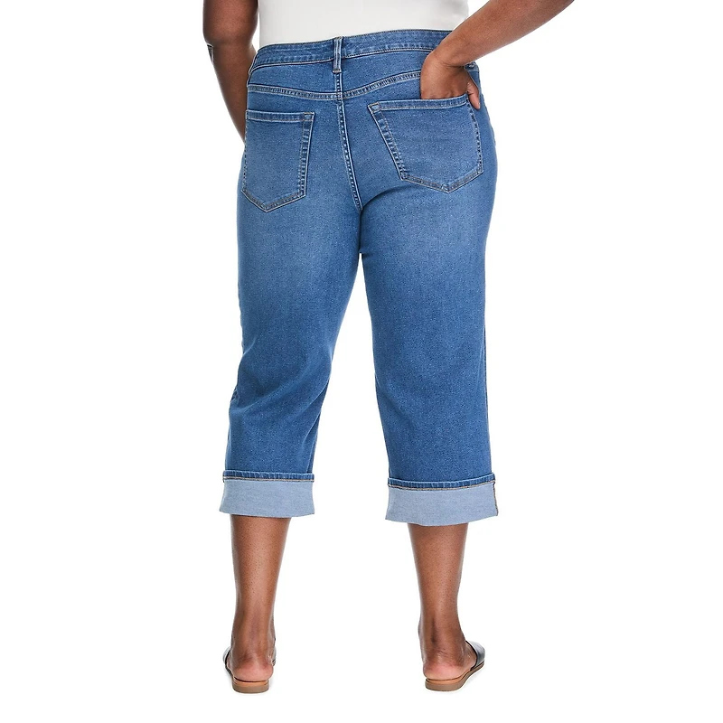 Jean écourté à jambe droite et revers Lane Bryant Plus pour femmes