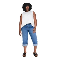 Jean écourté à jambe droite et revers Lane Bryant Plus pour femmes