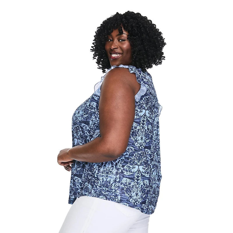 Lane Bryant Women's Plus Knit V-Neck Top