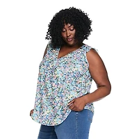 Lane Bryant Women's Plus Knit V-Neck Top