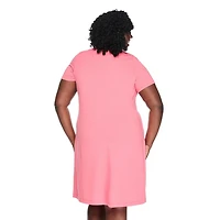 Lane Bryant Women's Plus Crew-Neck T-Shirt Dress