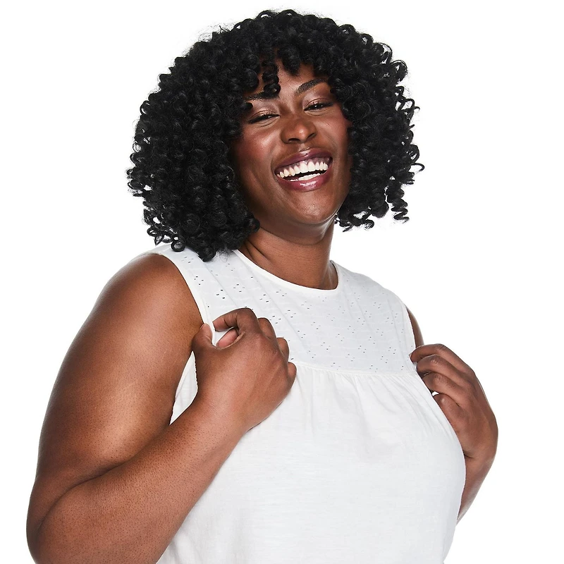 Lane Bryant Women's Plus Crochet Yoke Sleeveless Top