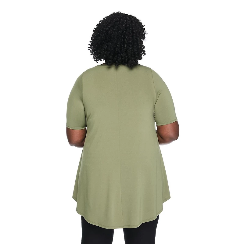 Lane Bryant Women's Plus Boat-Neck T-Shirt