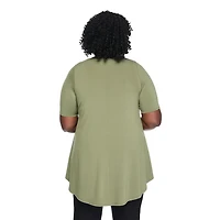 Lane Bryant Women's Plus Boat-Neck T-Shirt