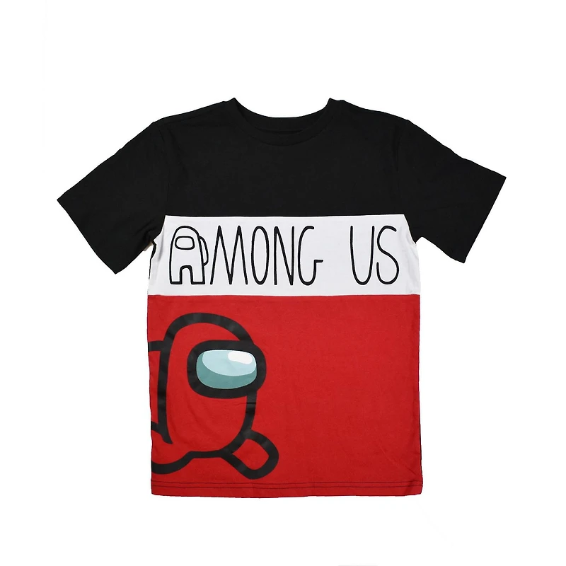 T-shirt à manches courtes pour garçons parmi nous Run Tailles: TP-TG