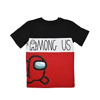 T-shirt à manches courtes pour garçons parmi nous Run Tailles: TP-TG
