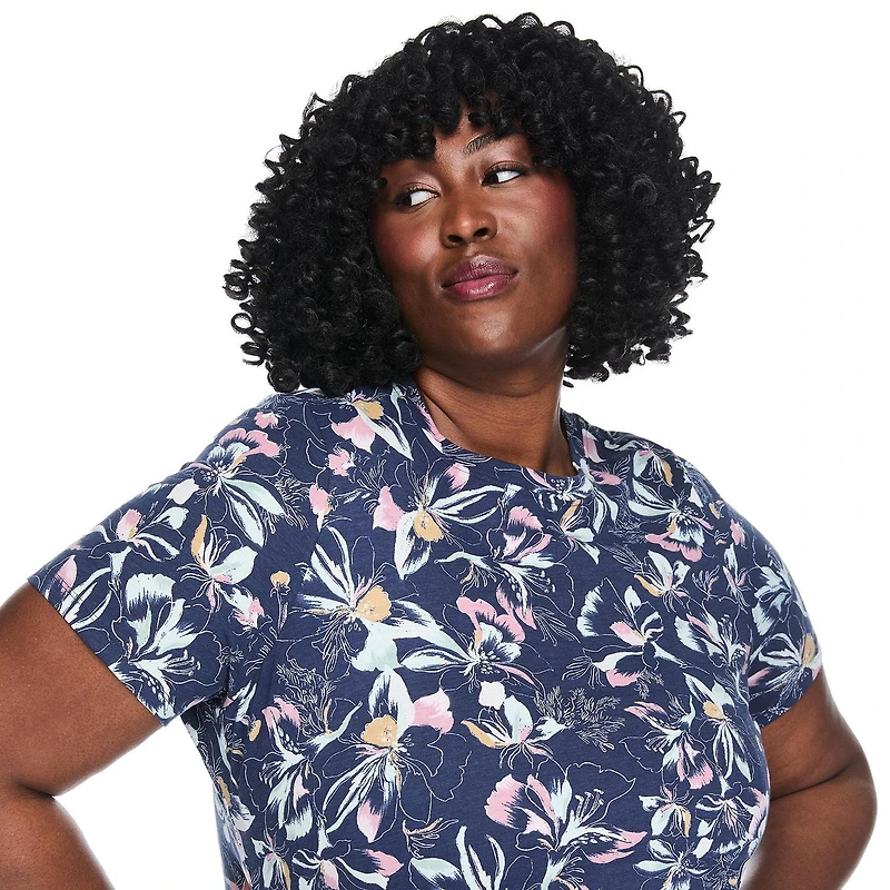 Robe t-shirt à encolure ras du cou Lane Bryant Plus pour femmes