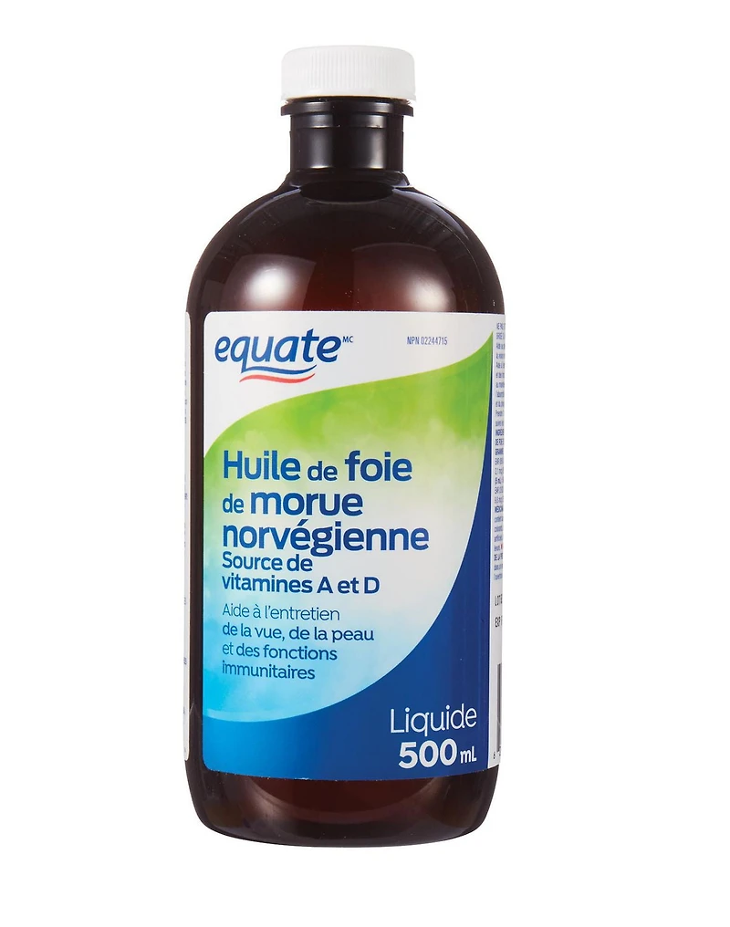 Equate Huile de foie de morue norvégienne 500 ml