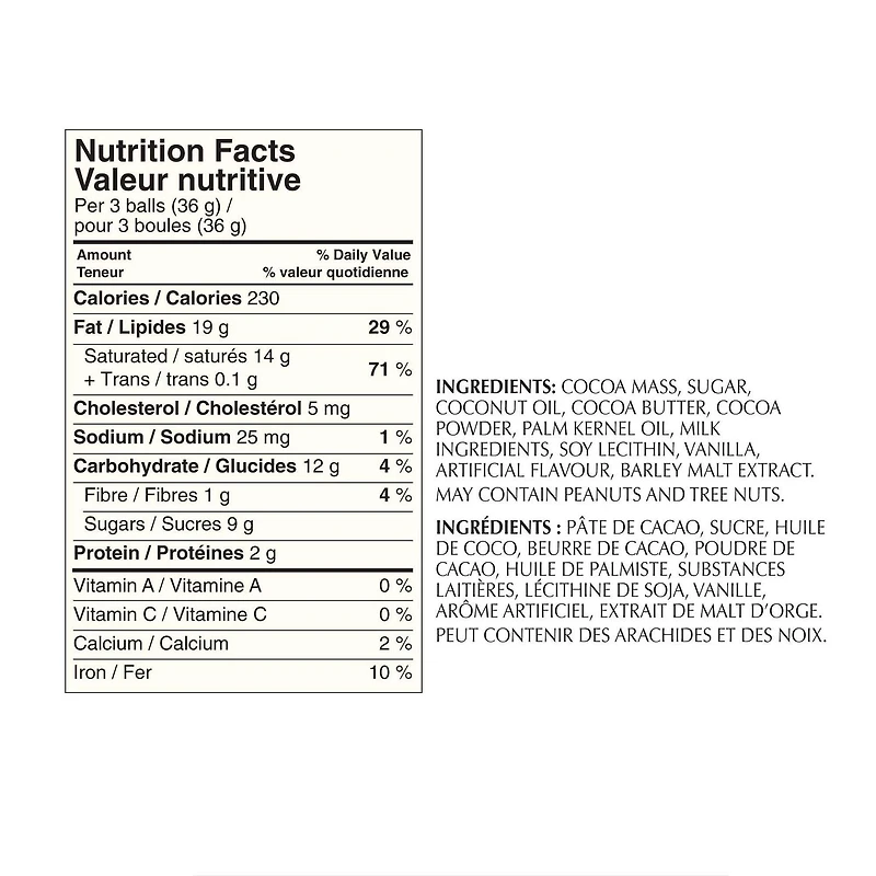 Truffes LINDOR au chocolat noir à 70 % de cacao de Lindt – Boîte de trois (36 g)