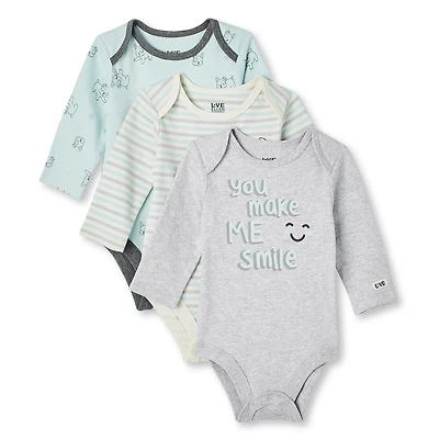 LOVE Ellen DeGeneres Infants' Unisex Bodysuits 3-Pack