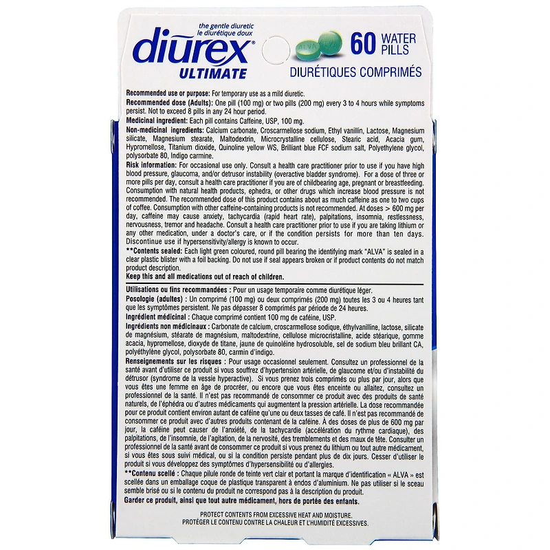 Diurex Ultimate Comprimes Diuretiques 60 comptes
